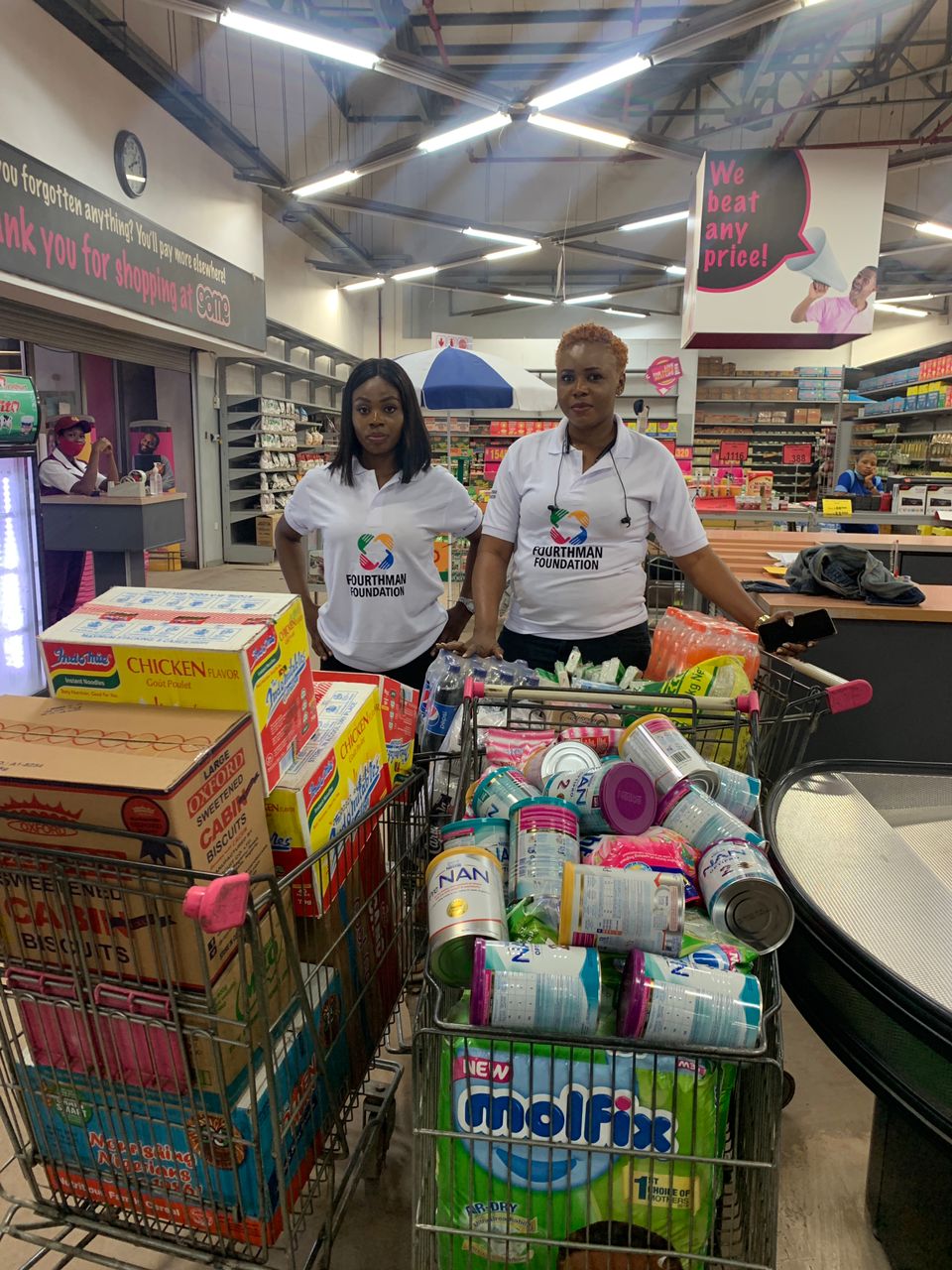 shopping for donated items